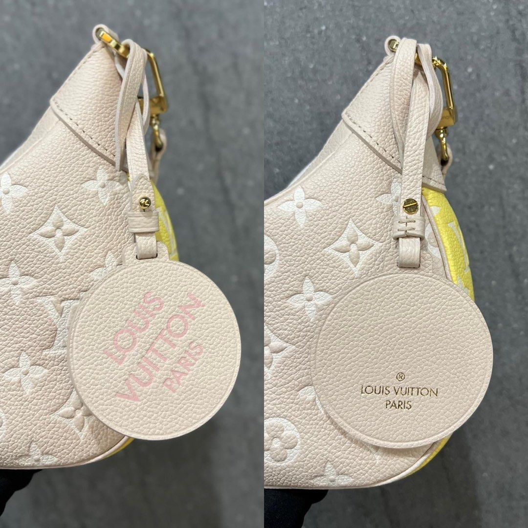 Louis Vuitton Pink, Beige, and Yellow Monogram Empreinte Leather Spring in The City Bagatelle NM Gold Hardware, 2022, Pink/Beige/Yellow Womens Handbag