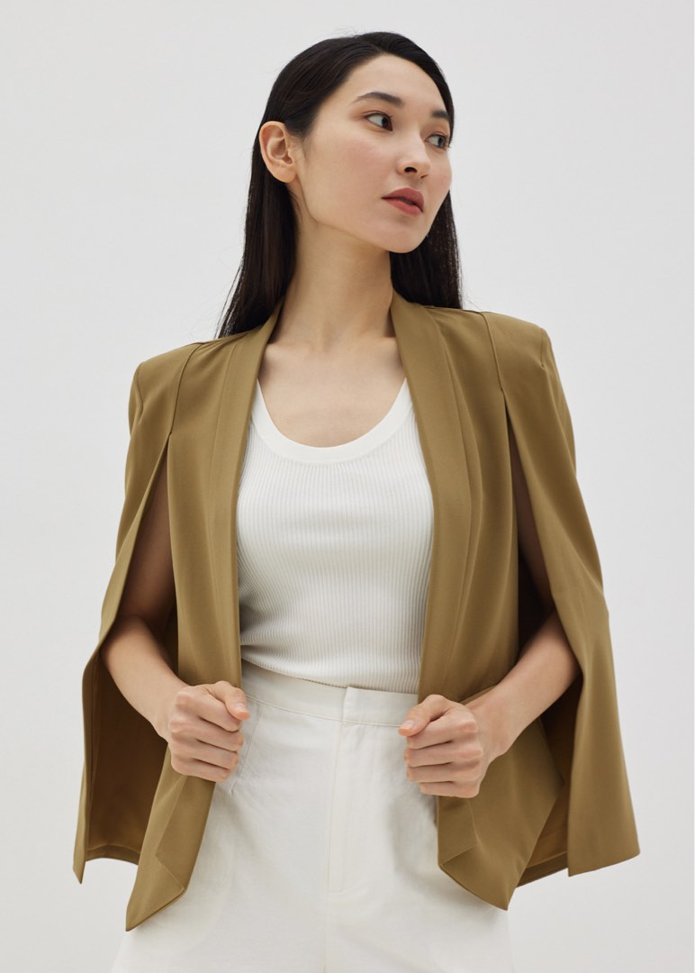Cape hotsell blazer beige