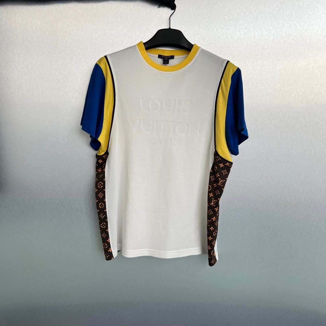 LOUIS VUITTON Graffiti Short-sleeved T-shirt Black Light Yellow LV