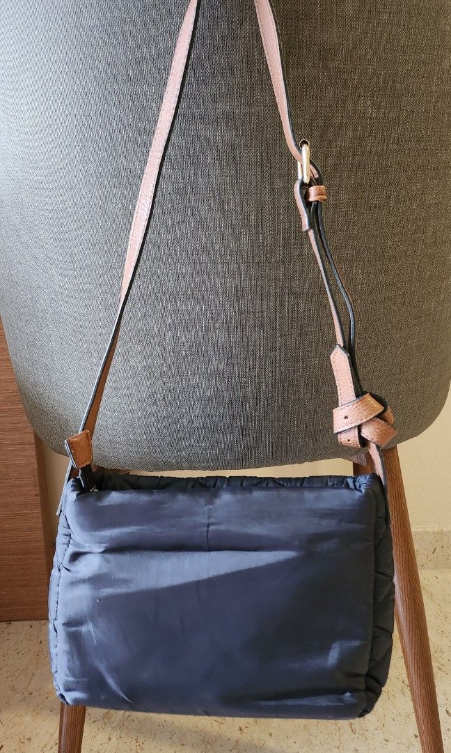 Marks Spencer navy quilt crossbody sling bag