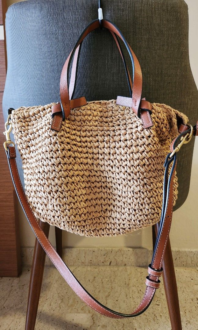 Marks and spencer straw bag sales
