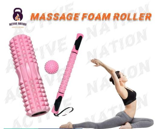 Foam Roller 90cm, Lightweight Muscle Roller - Purple