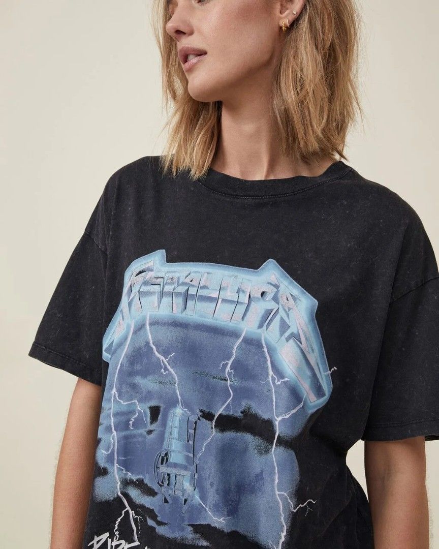 Metallica t shirt cotton on sales