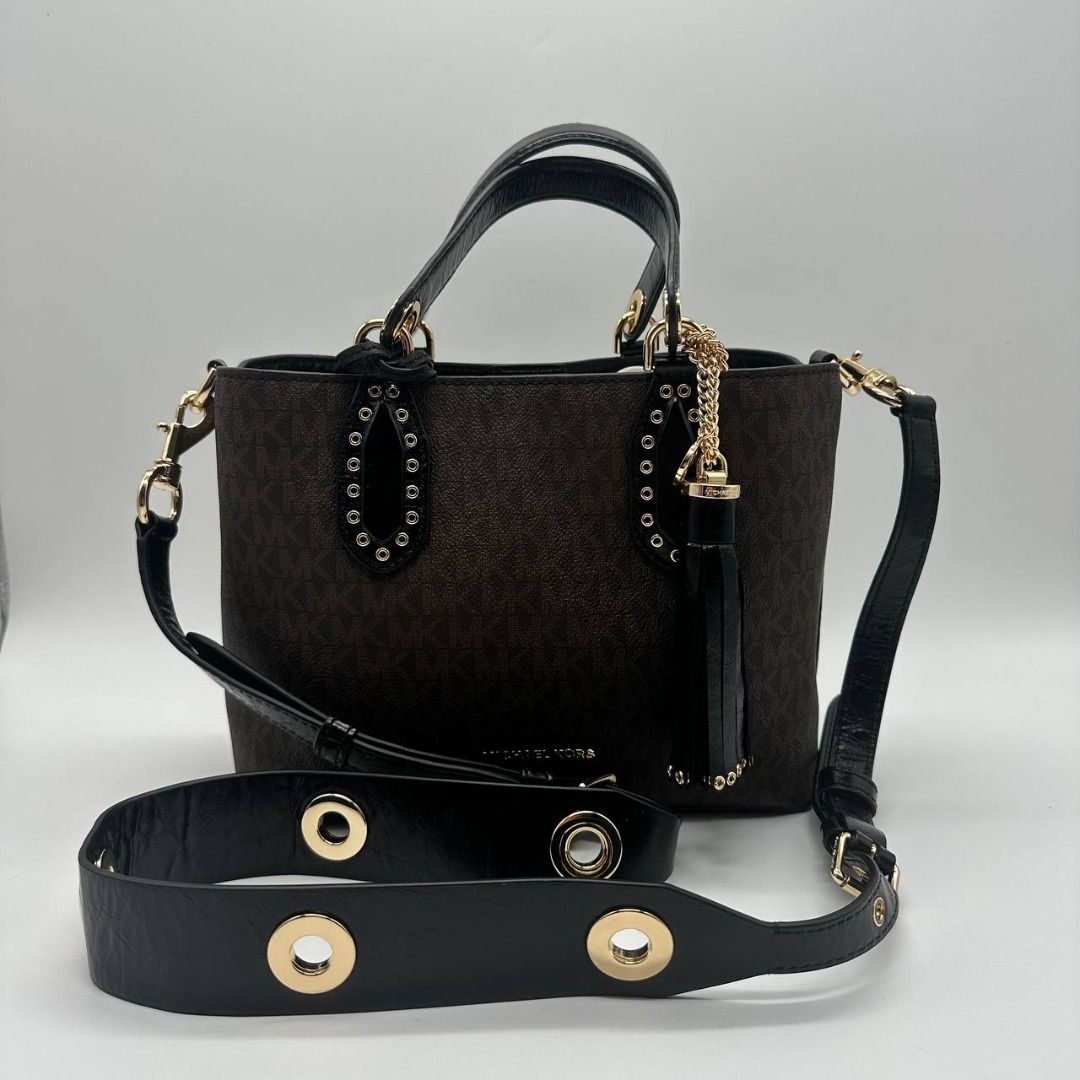 Michael kors brooklyn store small logo satchel