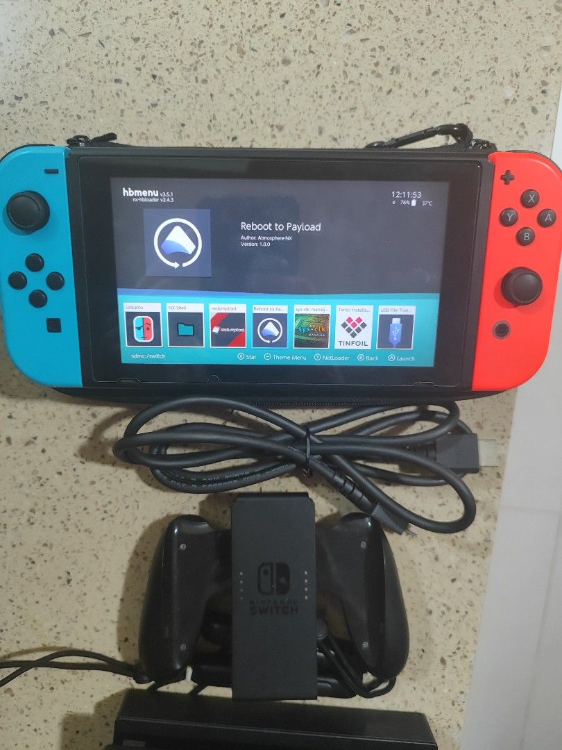 Modded Nintendo Switch full set with 128/256 GB storage options, Video