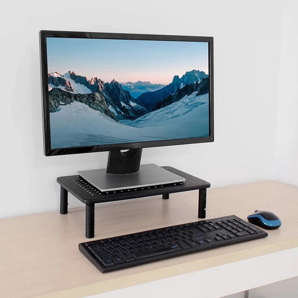 Monitor Stand Monitor Riser Height Adjustable Desktop Laptop LED and