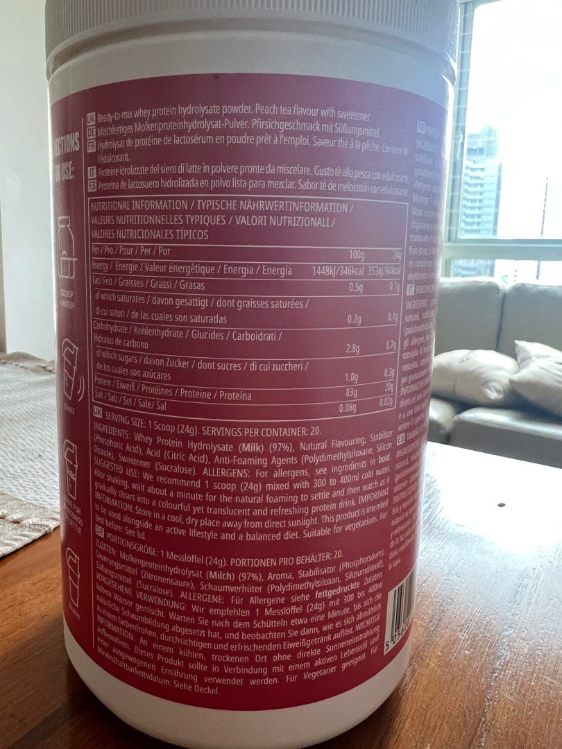 MYPROTEIN Clear Whey Isolate Peach Tea Flavour 20 Servings, Health