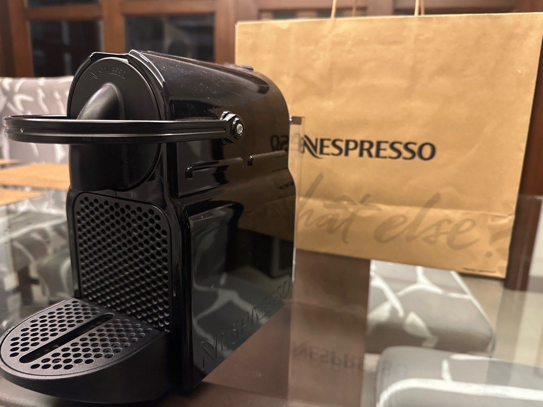 Nespresso Inissia Coffee Machine with pods organizer on Carousell