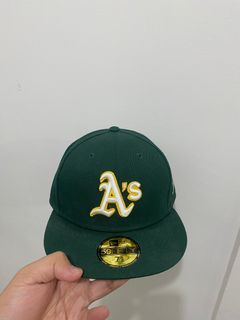 Men's Oakland Athletics New Era Green Cooperstown Collection Brush 59FIFTY  Fitted Hat