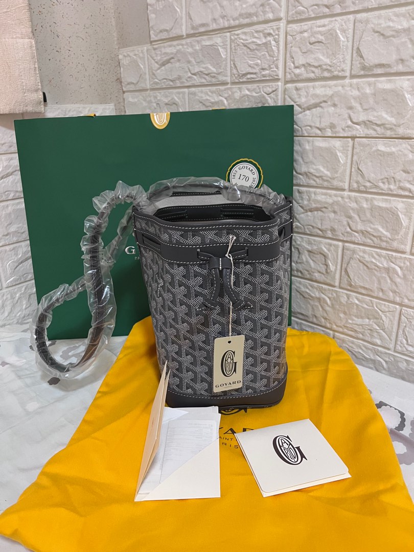 💋GOYARD Goyardine Petit Flot Bucket Bag Grey, Luxury, Bags & Wallets on  Carousell