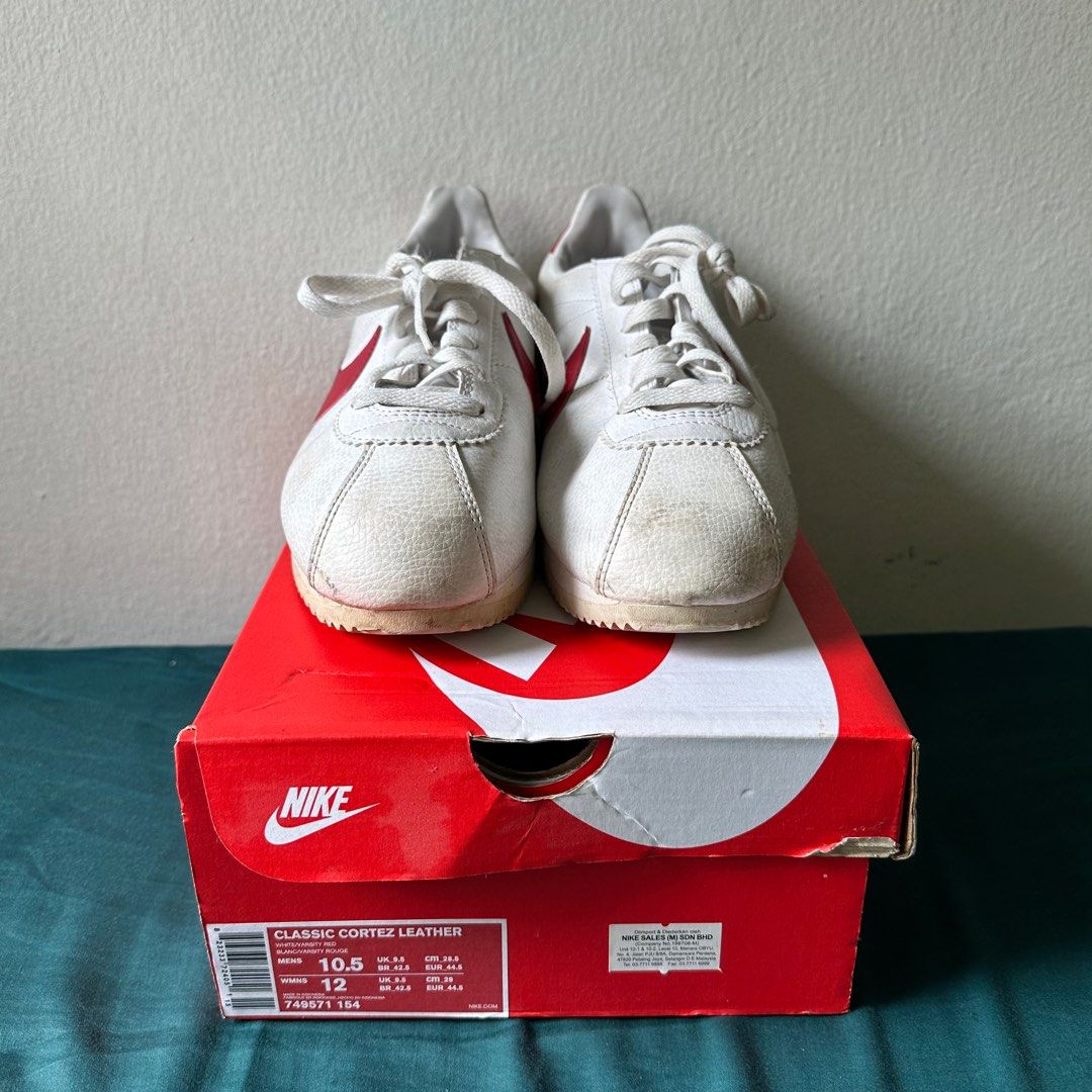 Nike cortez leather hot sale rouge