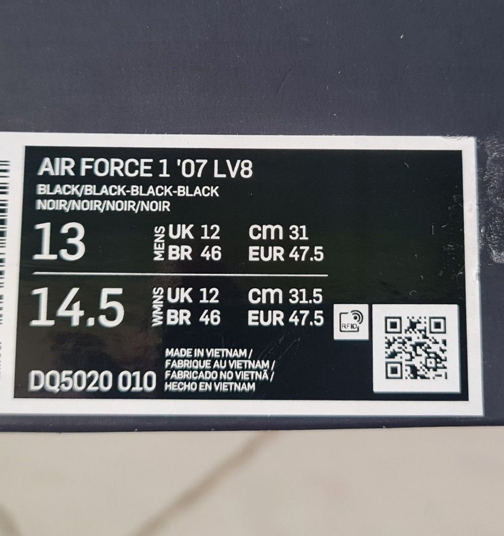 Nike Air Force 1 Low LV8 Black/White DQ5020-010