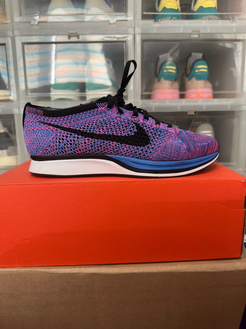 flyknit racer indigo