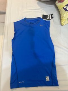 Nike pro 無袖 藍色 全新 M