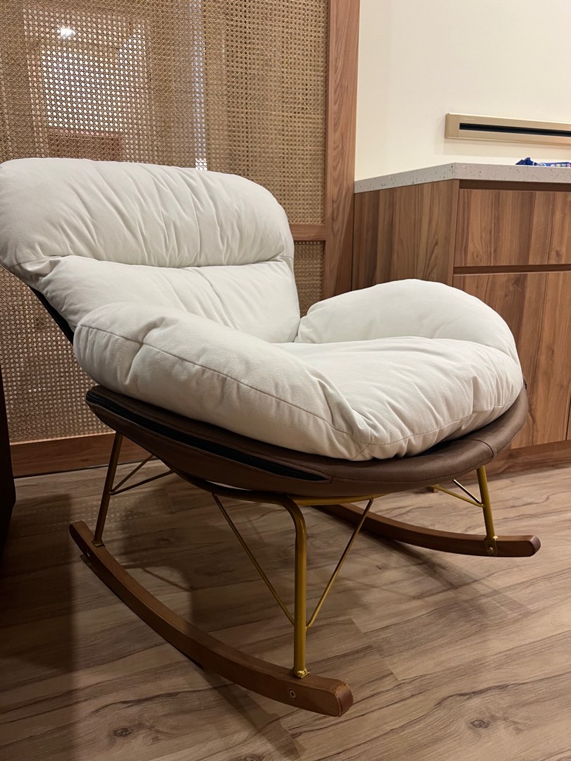 Nordic Designer Rocking Chair Adult Recliner Modern Lazy Sofa Rocking