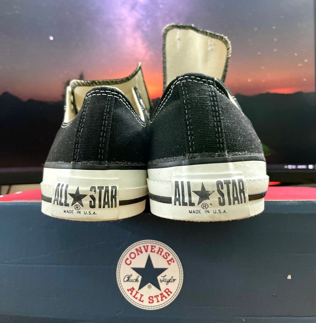 all star converse original old school vintage made in USA 70's Black