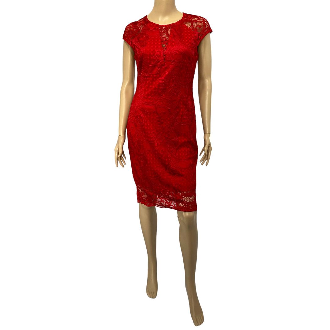 Guess red lace dress clearance