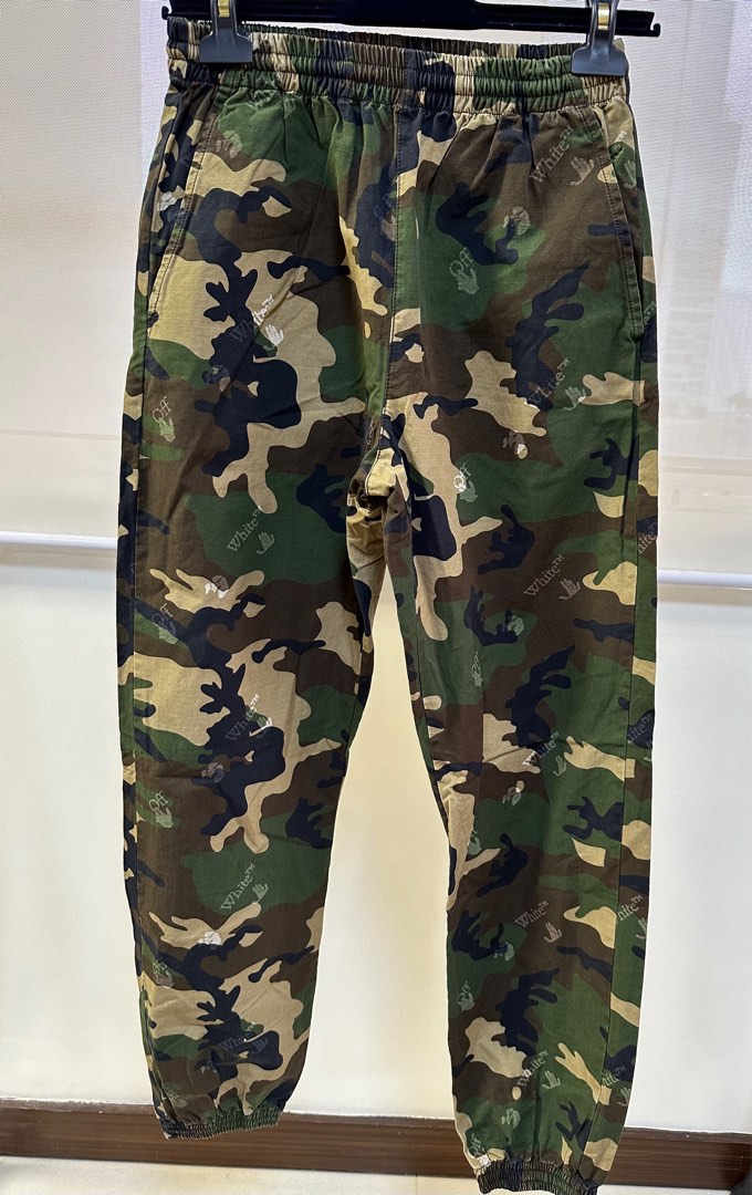 Camo off hot sale white pants
