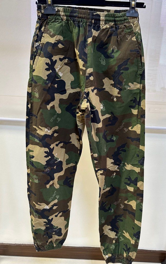 Off white camouflage pants top