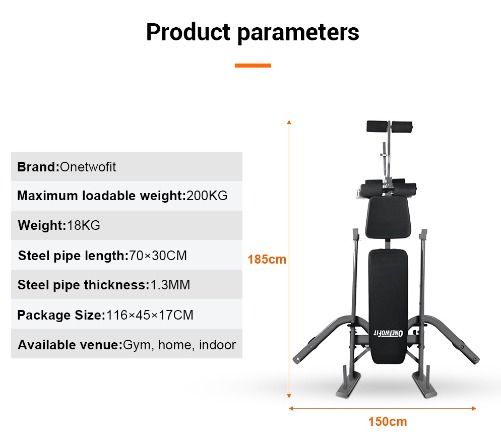 OneTwoFit Foldable Premium Workout Bench Multifunctional Olympic Weights Home Gym Exercise Training Fitness OT039Z Sports Equipment Exercise Fitness Cardio Fitness Machines on Carousell