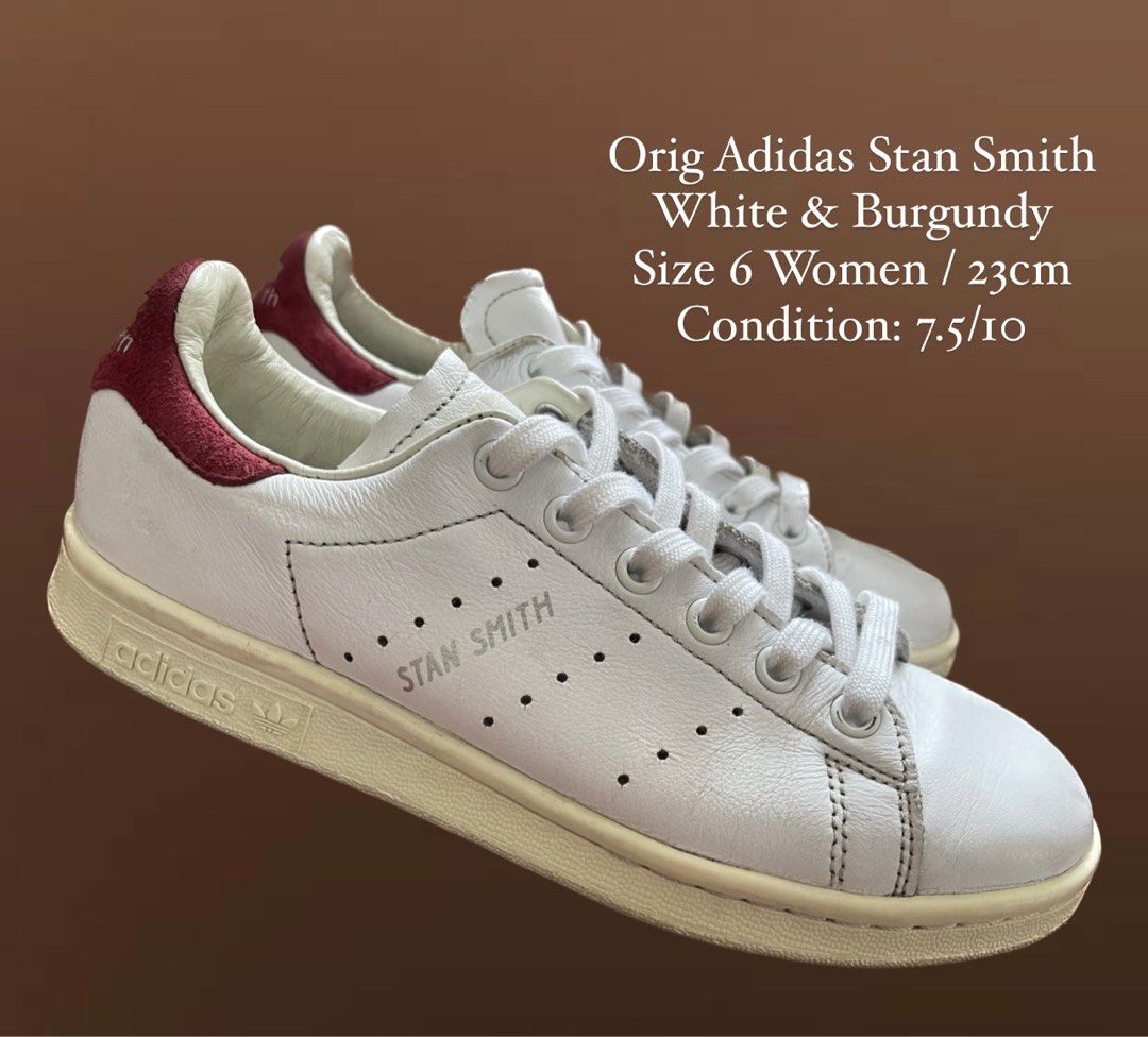 Adidas stan deals smith women burgundy