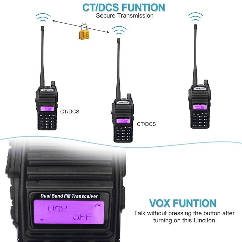 2 Radios Baofeng Uv-82 Walkie Talkie Uhf Vhf Original 8km