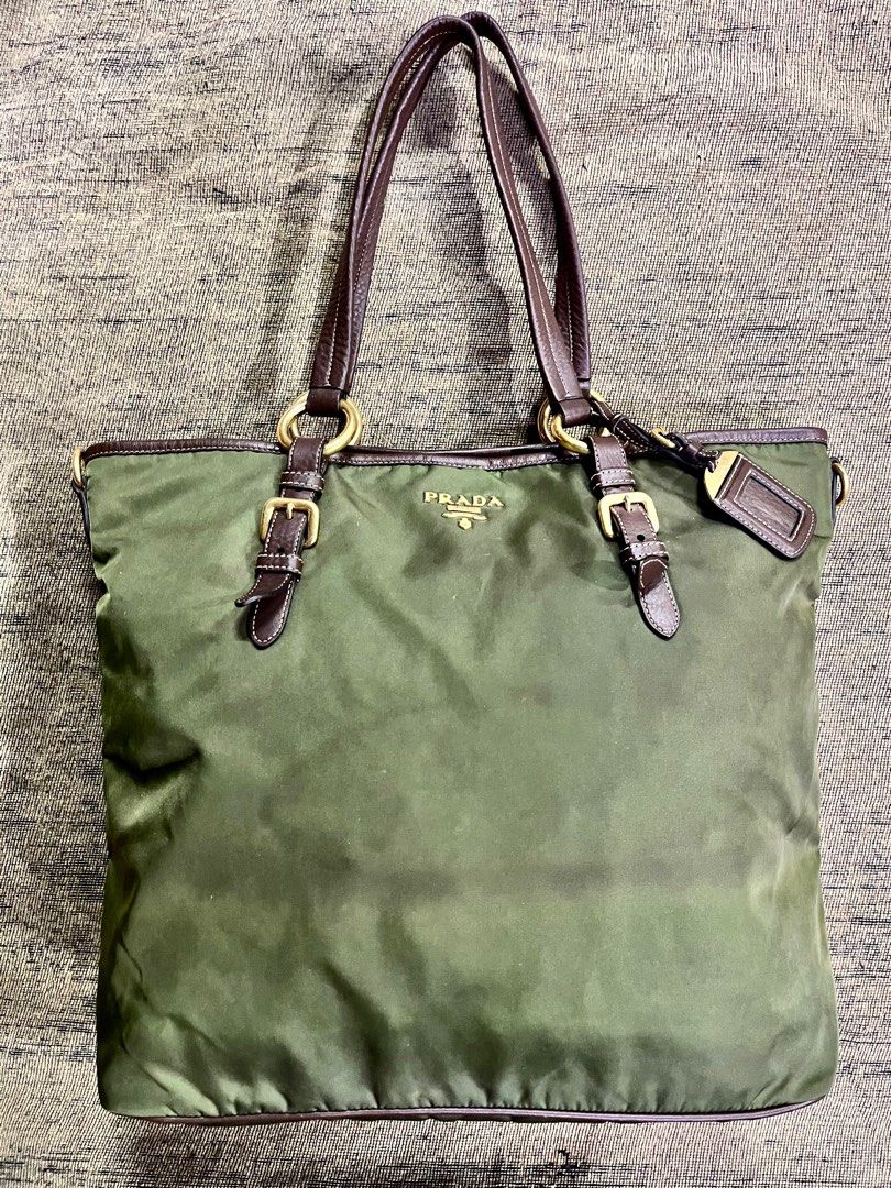 Prada green tote bag new arrivals