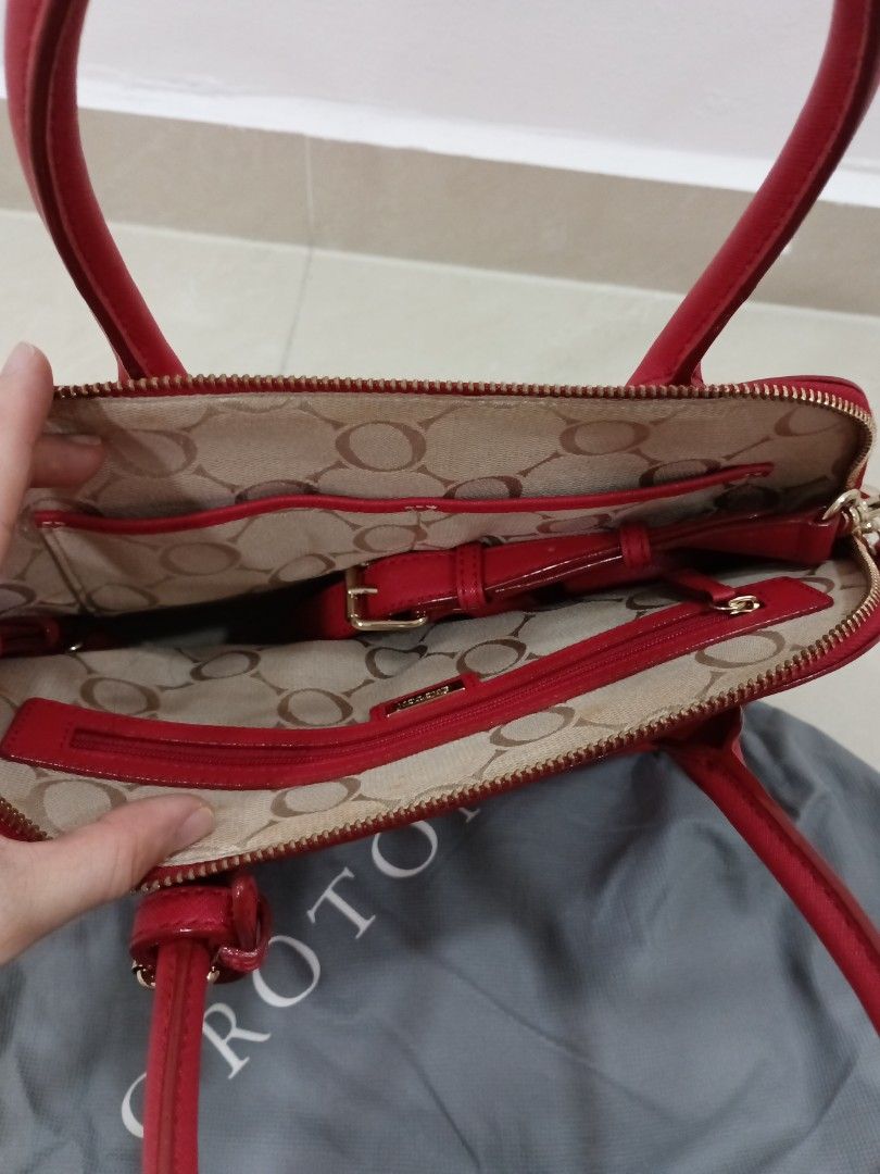 Oroton Red Handbag w Sling Luxury Bags Wallets on Carousell