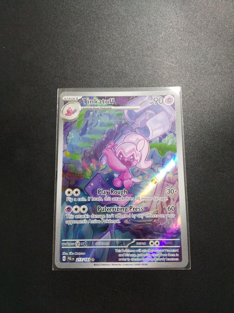Pokemon TCG Tinkatuff IR - Paldea Evolved, Hobbies & Toys, Toys & Games on  Carousell