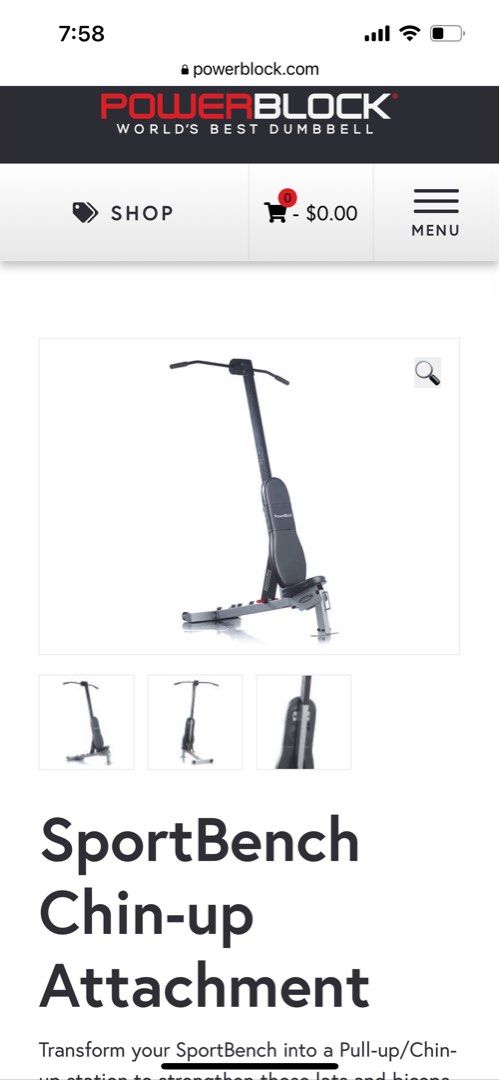PowerBlock Chin up attachment