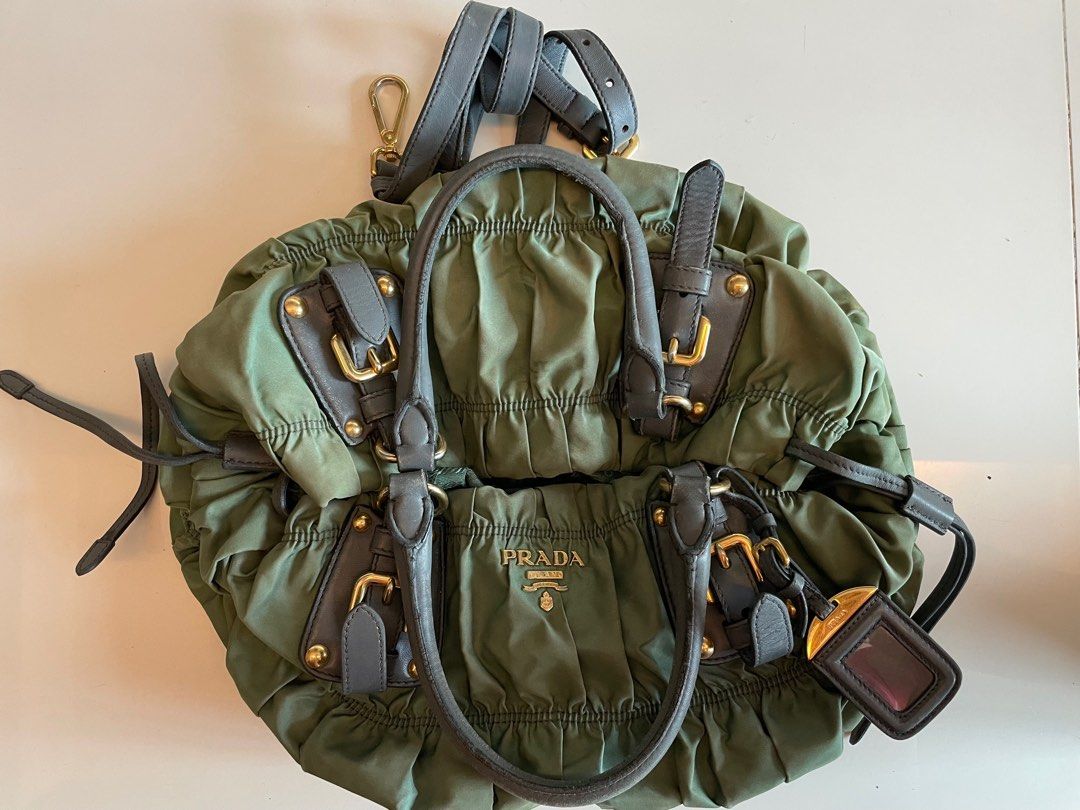 Green online nylon bag