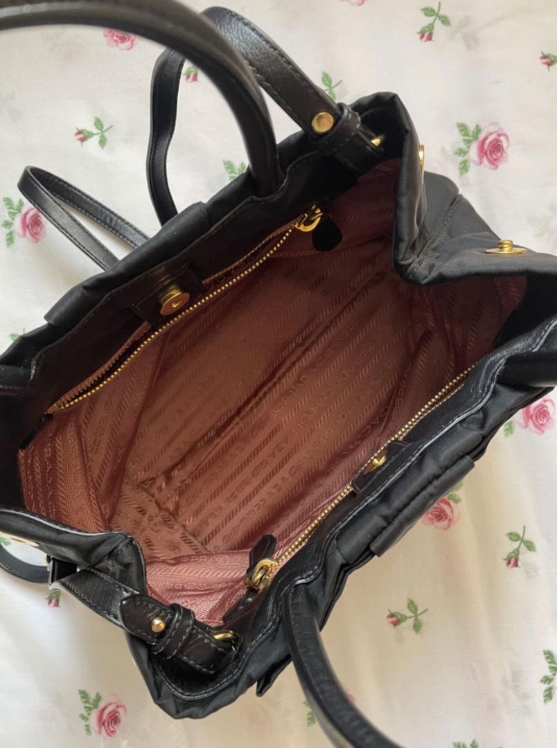 Prada Women's 1BD080 Fur Leather Shoulder Handbag Bag