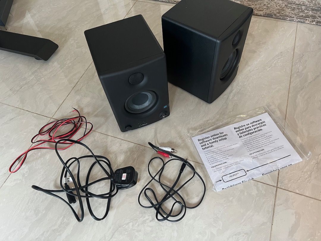 PreSonus Eris E3.5 Great value small desktop or HiFi bookshelf speakers, Audio, Soundbars