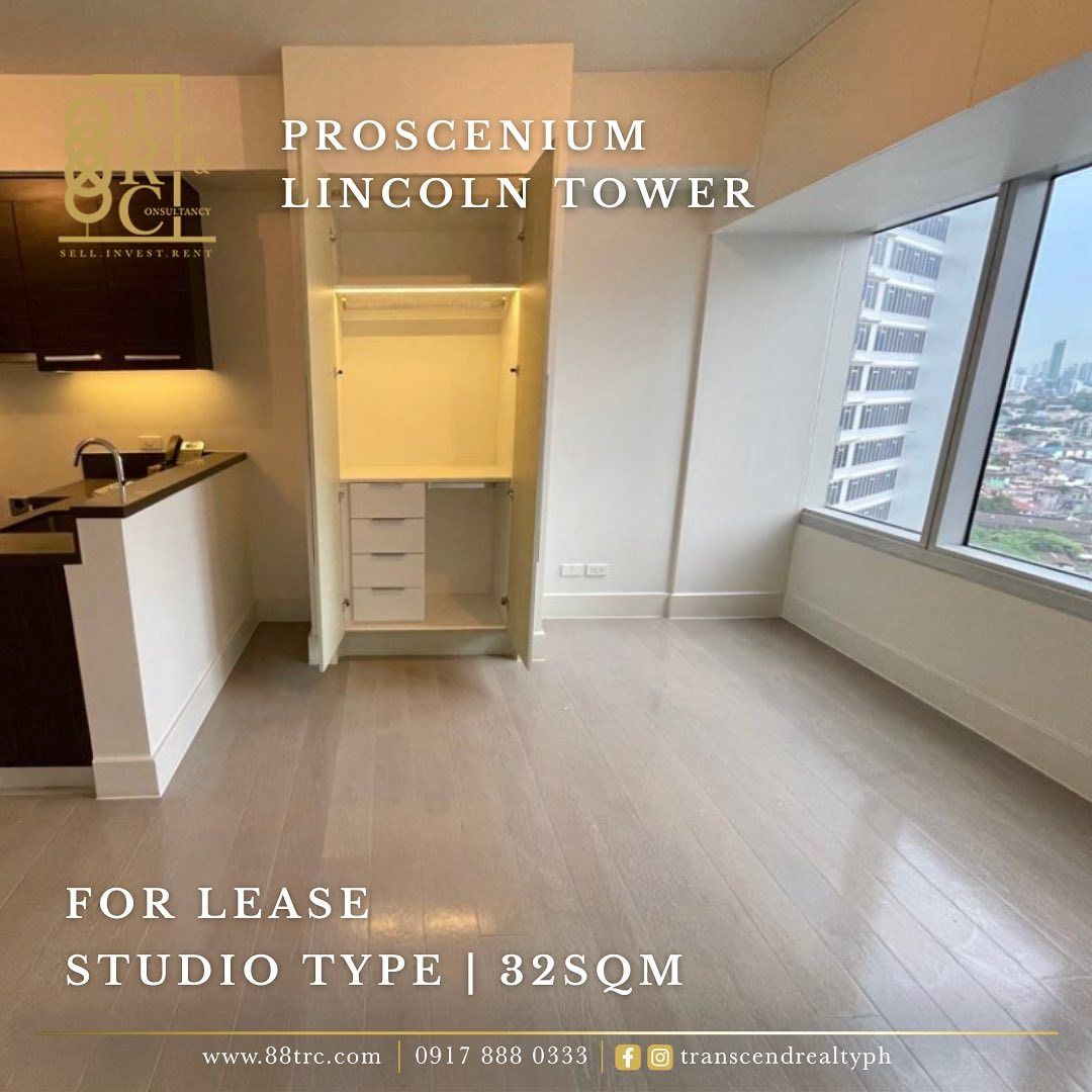 Proscenium Lincoln for Lease (Category: Apartments & Condos) located in Makati City. Submitted by transcendrealty (Listing ID 1243961741, Image 1). Description: Reside in an upscale metropolitan neighborhood at this impressive, elaborate, elegant and Philippines top Premier residential space within Rockwell center, Makati. ⚜️ FOR LEASE The Proscenium - Lincoln Tower - Studio Type - 1 Bathroom - 30 +/- sqm - Semi-furnished - No parking 34k per mon