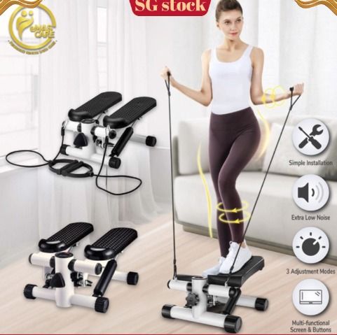 BESVIL Stepper ABS Workout Equipment AB Machine Total Body Workout Fitness  Exercise Machine Stepping Exercise Machine for Home Gym Workout,Black