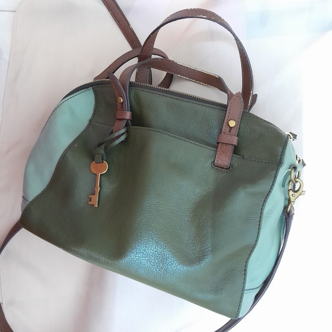 Fossil rachel cheap satchel green