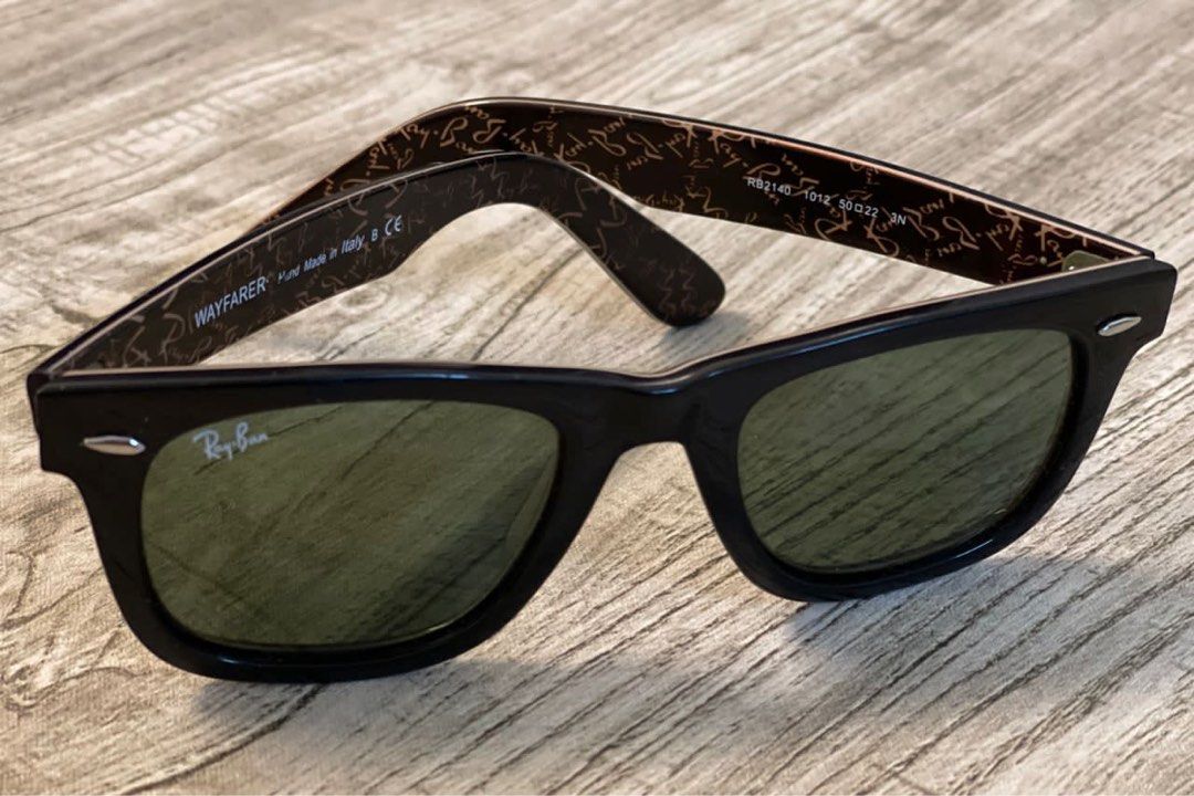 Ray Ban RB2140 wayfarer polarized sunglasses Nego Men s Fashion