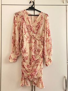 Korean Style Red Floral Dress