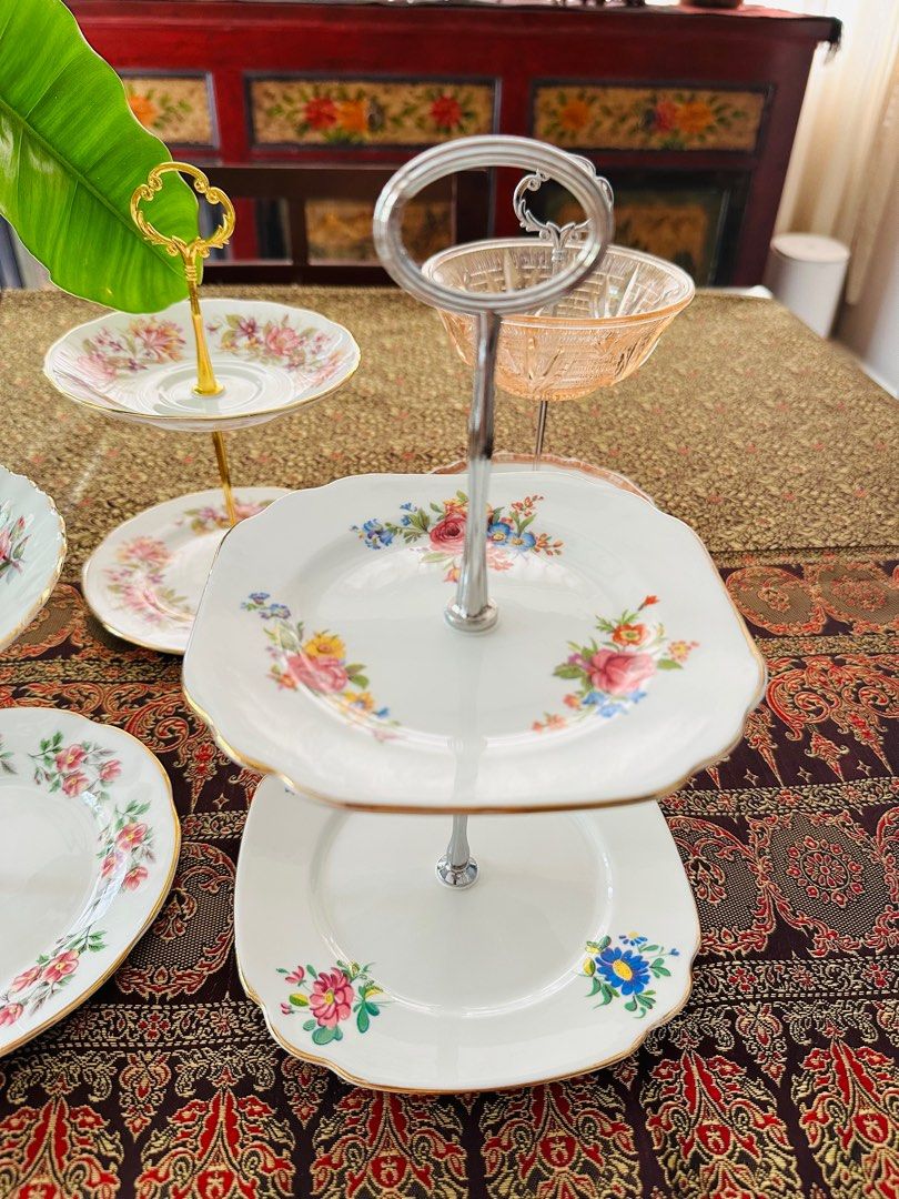 Bone china cake stand discount