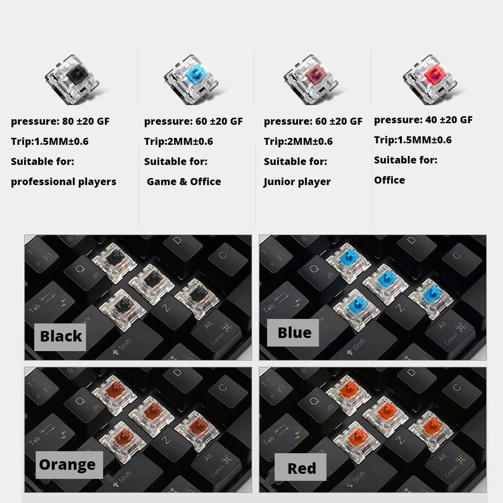 RK61 RK71 Wireless Bluetooth Mechanical Keyboard Ultra Compact 60 70 ...