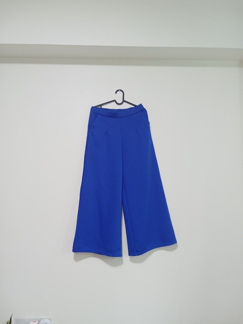 Royal Blue Wide leg pants, Women's Fashion, Bottoms, Other Bottoms on