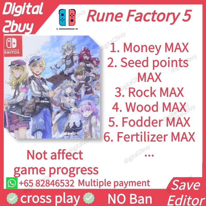 Rune Factory 5 Save Editor RF5 Save Modding Rune Factory 5 mods, Video ...