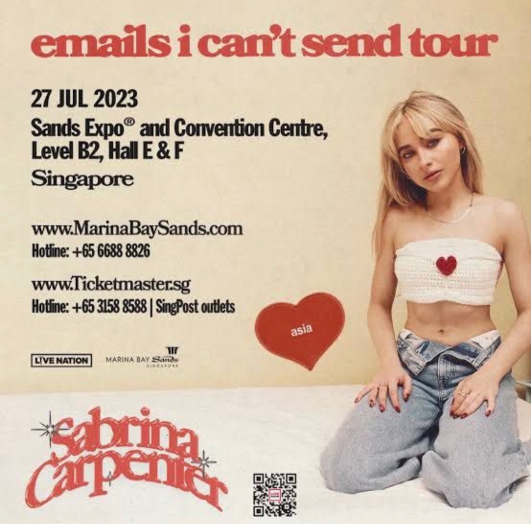 Sabrina carpenter concert ticket x1, Tickets & Vouchers, Event Tickets