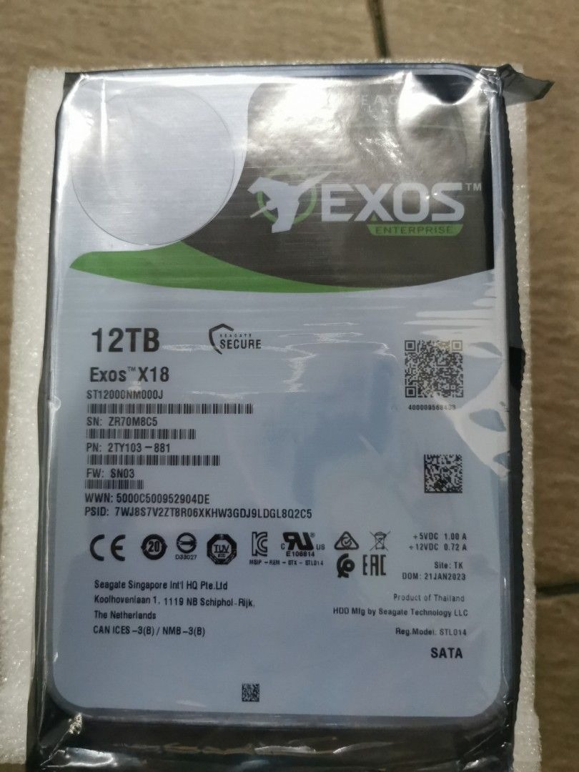 Seagate Exos 12tb hard drive, Computers & Tech, Parts & Accessories ...