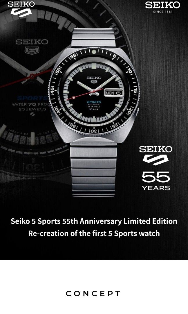 Seiko 55th Anniversary Seiko 5 Sports automatic watch Men s