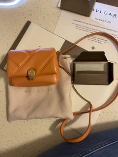 Bulgari Calfskin Serpenti Forever Micro Bag Pink