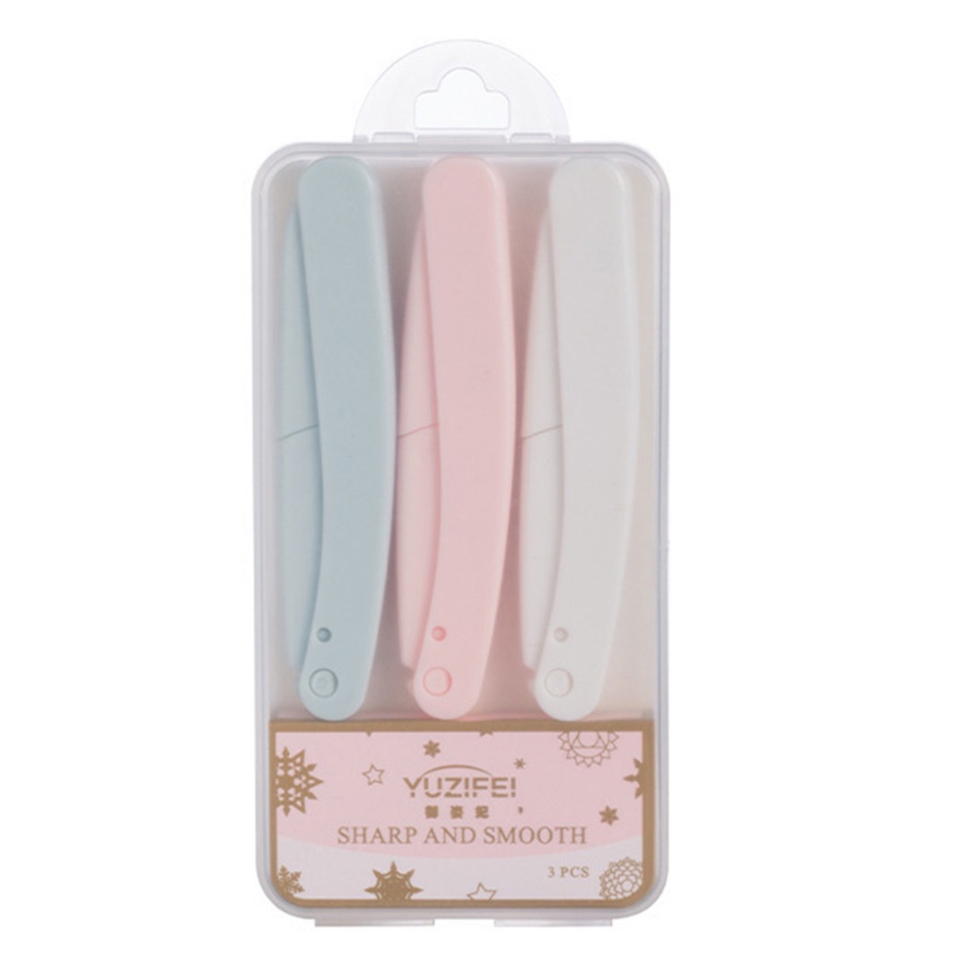 [SG] 3 pc set Eyebrow Razor Shaver Grooming Facial Hair Stainless Steel