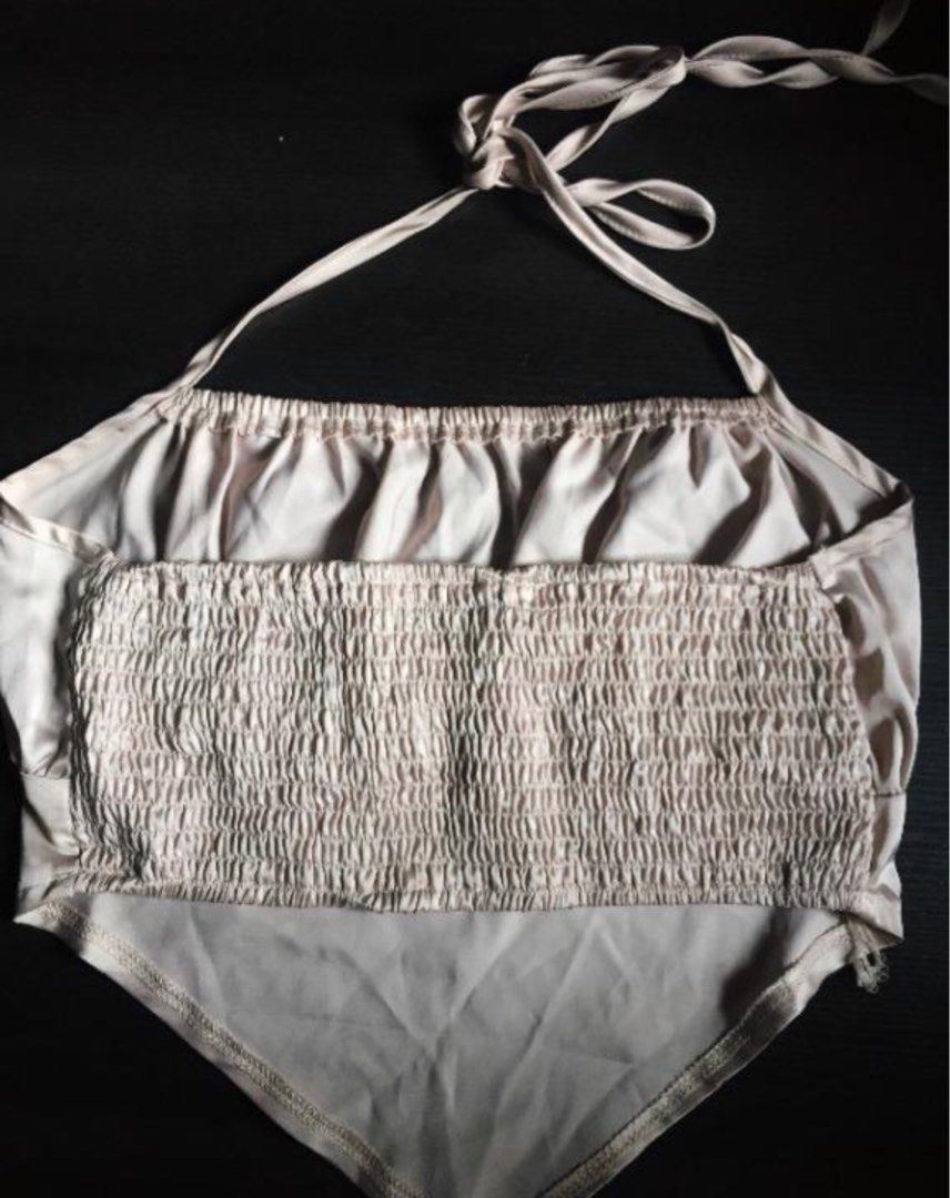 Silk tie halter top (Category: Sleeveless) located in Quezon City. Submitted by declutteringgn (Listing ID 1243904834, Image 2). Description: .