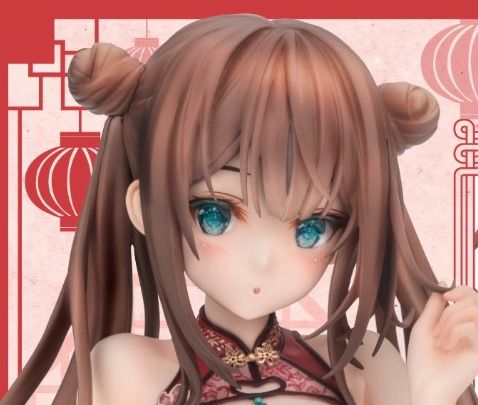 Skytube 1:6 PVC Figure チャイナ風下着あくまちゃんillustration by 