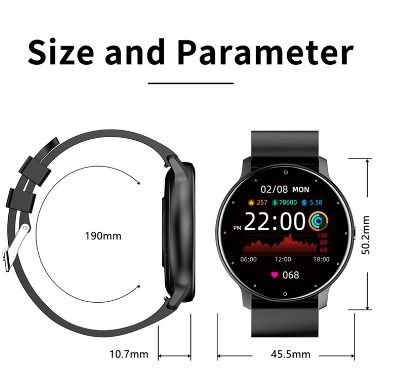 Smart Watch Waterproof Fitness Tracker Full Touch Screen Heart Rate Multifunctional Sport Running Watch ML1061